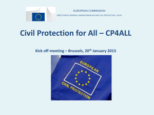 Civil Protection for All – CP4ALL Kick off meeting