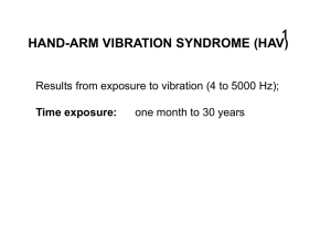 HAND-ARM VIBRATION SYNDROME (HAV)