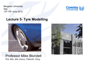 Bergamo Lecture 5 - Tyre Modelling