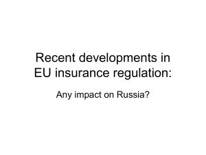 Recent developments in EU insurance regulation