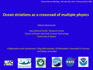 Mean zonal geostrophic velocity at the ocean surface, high