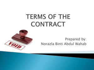 CHAPTER 7 Unlawful and Void Contracts