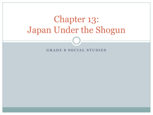 Chapter 12: Japan Under the Shogun