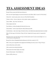 TFA Assessment Ideas