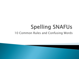 Spelling Snafus