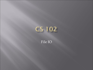 File I/O