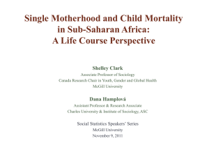 Single Motherhood and Child Mortality in Sub