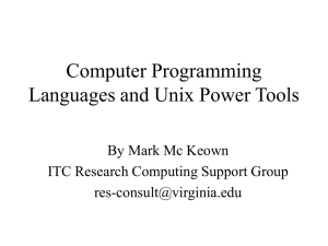 Programming Languages and Unix