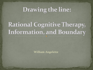 Drawing the line: Rational Cognitive Therapy, Information, and