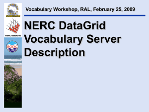 Vocabulary Server Data Model The