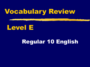 bYTEBoss Vocabulary Review Level E