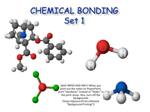 CHEMICAL BONDING