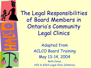 Corporations Act - On Board Legal Clinics