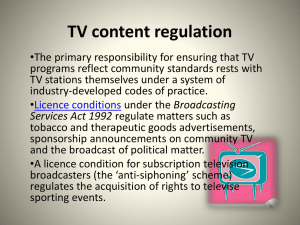 TV content regulation - Glen Innes High School