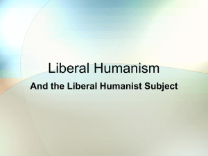Liberal Humanism - Arizona State University