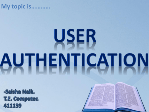 user authentication