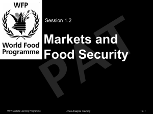 Markets and Food Security