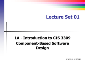 Lecture Set 01A