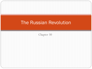 The Russian Revolution - Sharyland High School