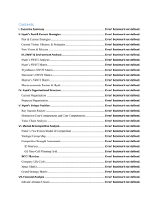 Hyatt Table of Contents & Executive Summary