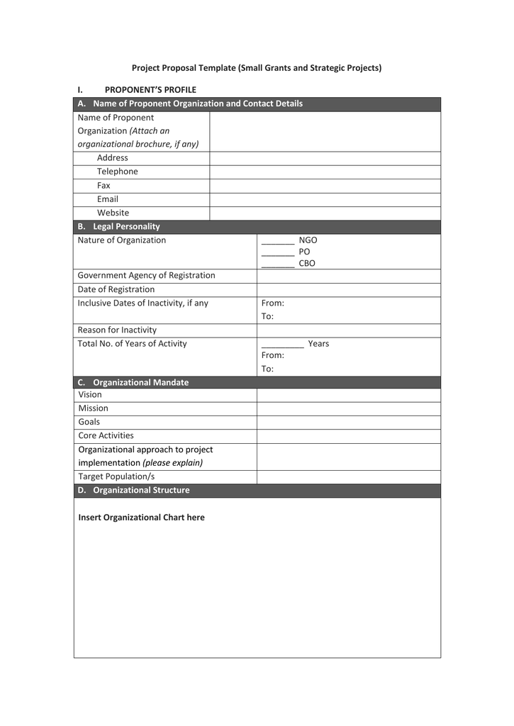 Ngo Proposal Template | HQ Printable Documents