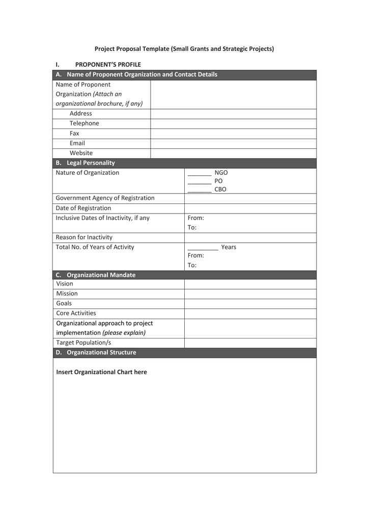 Ngo Proposal Template HQ Printable Documents