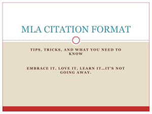 mla citation format - Ms. Farrar's Website