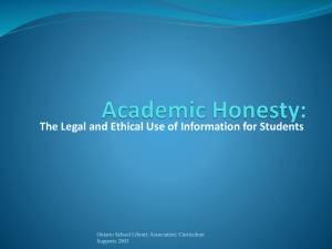 Academic Honesty - Student