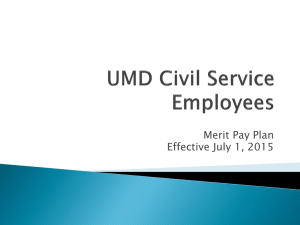 Civil Service Merit Pay Plan