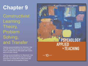 Constructivist Learning Theory, Problem Solving, and Transfer