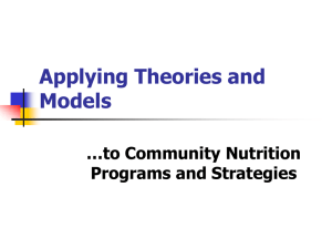 20Week 4 & 5 2011 Theories and Models of Health Behaviour