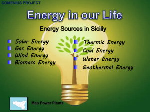Energy in your life The Archimedes Project