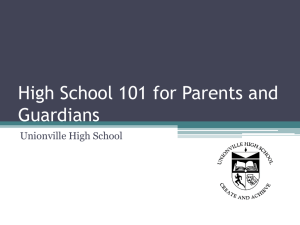 High School 101 for Parents and Guardians