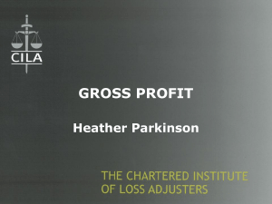 Gross Profit - Chartered Institute of Loss Adjusters