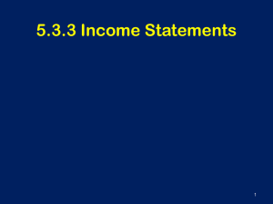 5.3.3 Income Statements