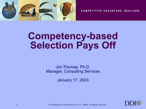 Competency-Based Selection Pays Off.