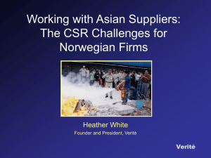 The CSR Challenges for Norwegian Firms