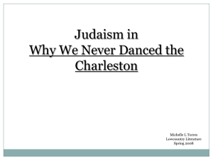 Judaism in Why We Never Danced the Charleston