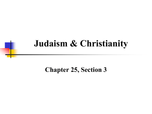 Judaism & Christianity Chapter 25, Section 3