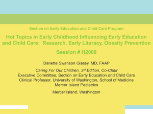 Research, Early Literacy, Obesity Prevention