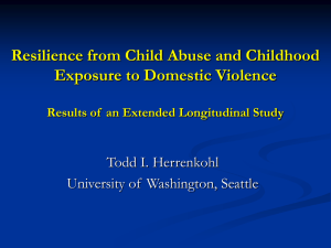 Study of outcomes and resilience in victims of child maltreatment
