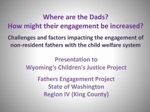 Fathers Engagement Project as a Power Point document