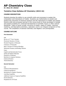 Tentative Class Syllabus AP Chemistry (2015-16)