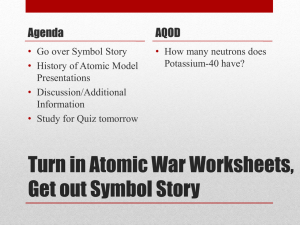 Atomic History Notes 1/22