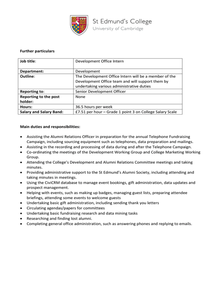 Intern Job Description