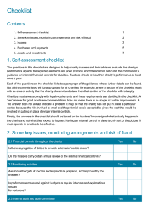 Internal financial controls checklist