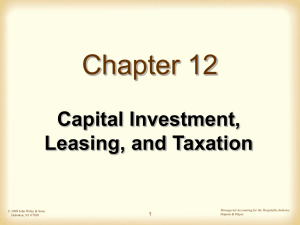 Capital Investment, Leasing, and Taxation