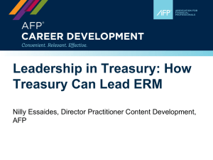 How Treasury Can Lead ERM