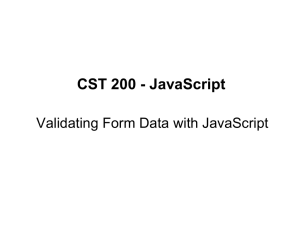 JavaScript Form notes