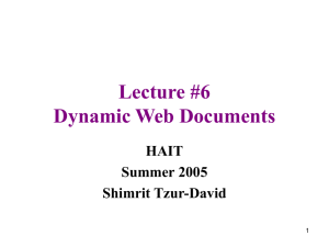 Dynamic Web Documents